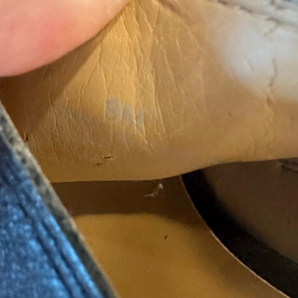 Nine West Salome Black Leather Slip On Mules Wedges Women's shoes Size 8 M - Picture 2 of 7